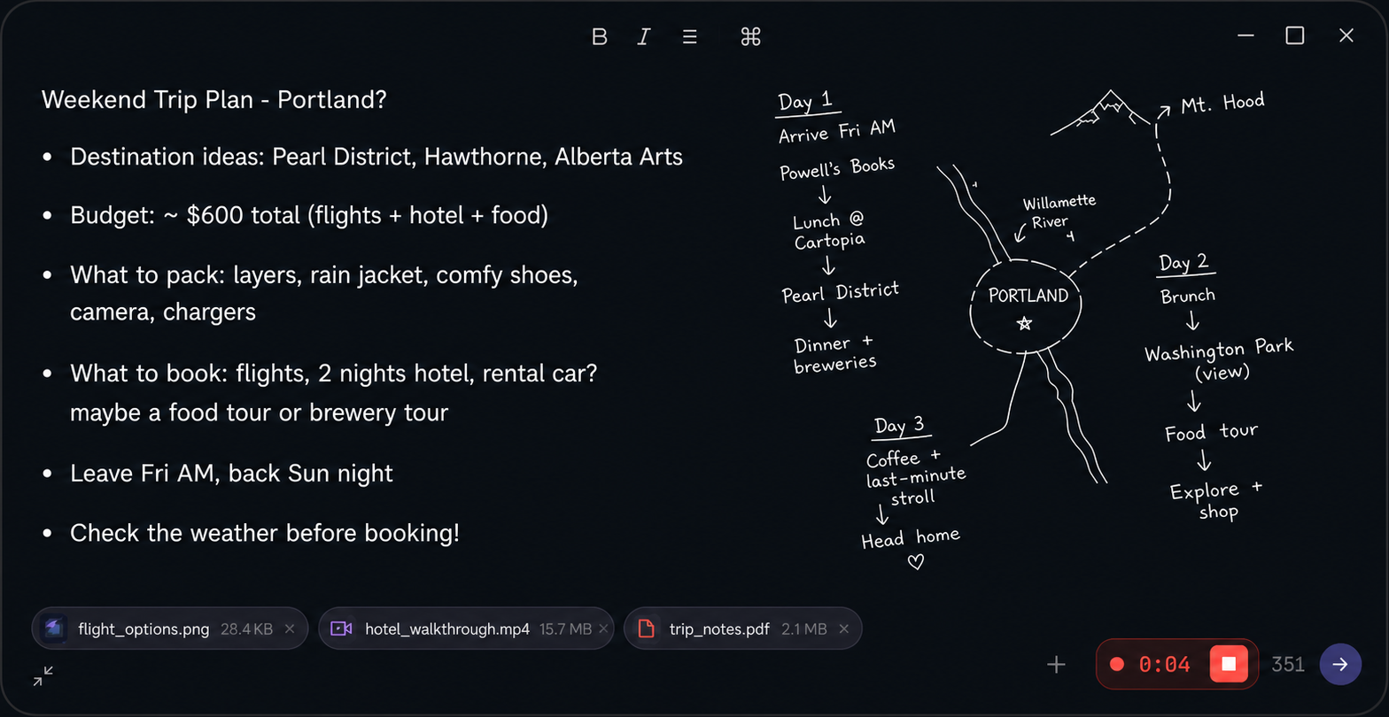Ideate capture window preview